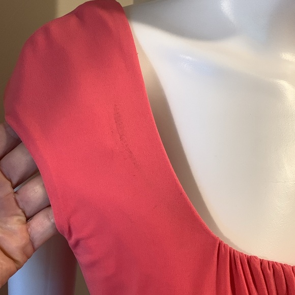 Boston Proper Vibrant Pink Flowy Boat Neck Dress, Size 8 - Picture 4 of 8